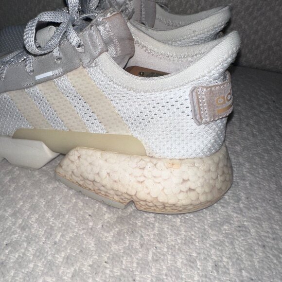 Adidas White and Cream Mesh Ultraboost - Slip On / Lace Up - Size 11 (US) - Picture 4 of 7